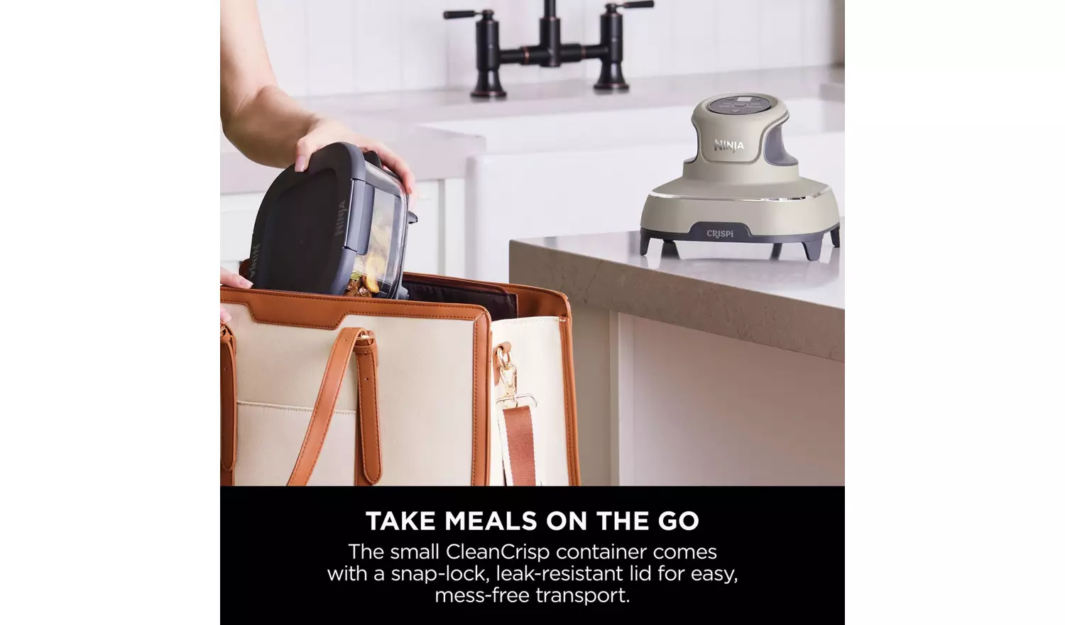 Ninja CRISPi 4-in-1 FN101UKST 4.5L Portable Air Fryer-Stone