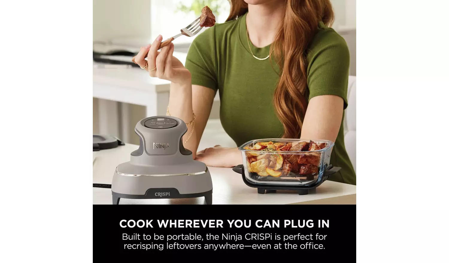 Ninja CRISPi 4-in-1 FN101UKST 4.5L Portable Air Fryer-Stone