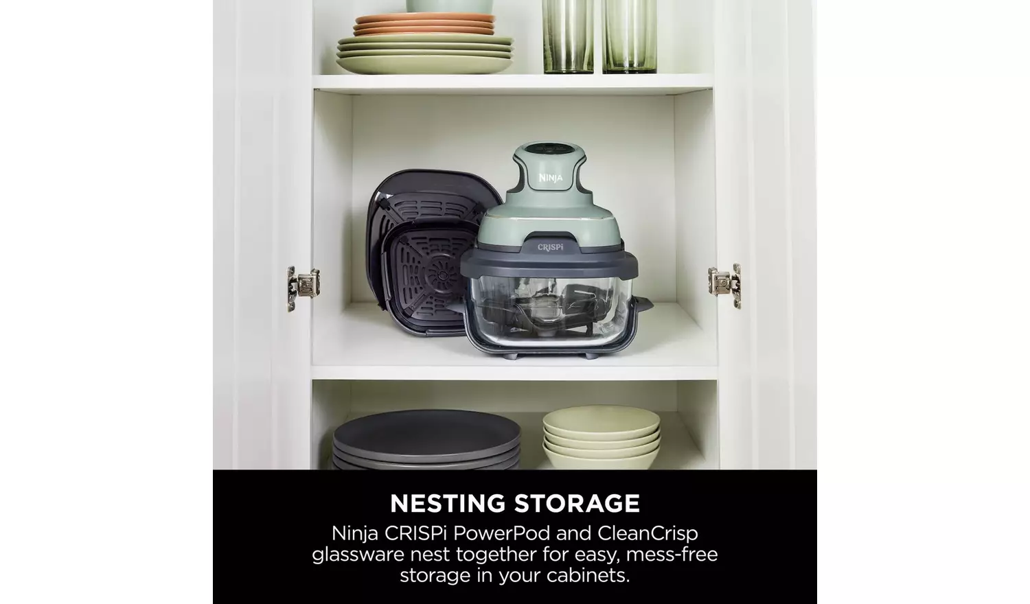 Ninja CRISPi 4-in-1 FN101UKSG 4.5L Portable Air Fryer - Sage