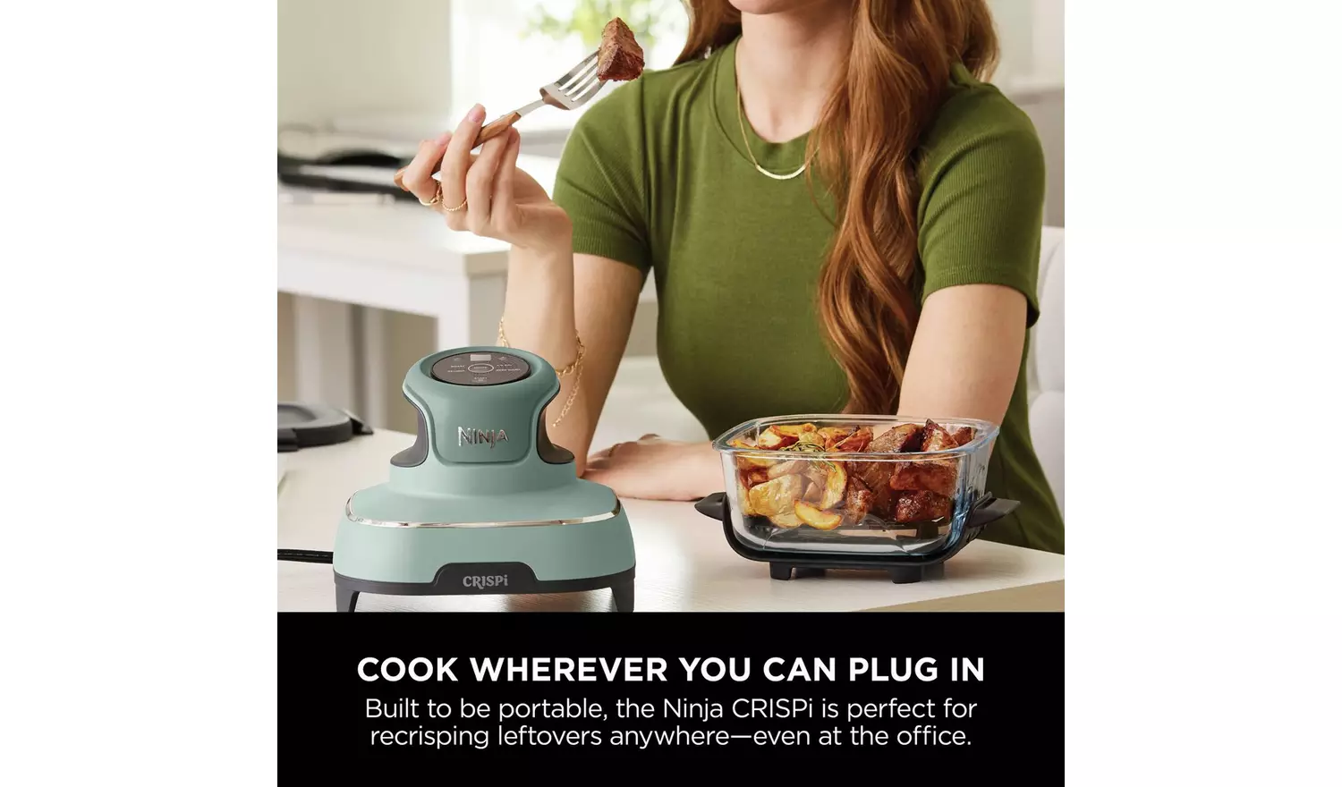 Ninja CRISPi 4-in-1 FN101UKSG 4.5L Portable Air Fryer - Sage