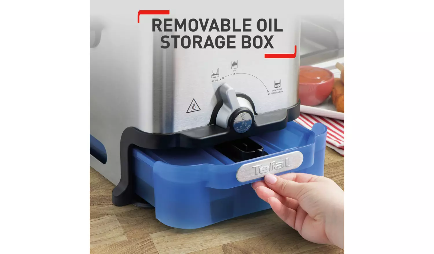 Tefal FR804040 OleoClean Pro Deep Fat Fryer - Black