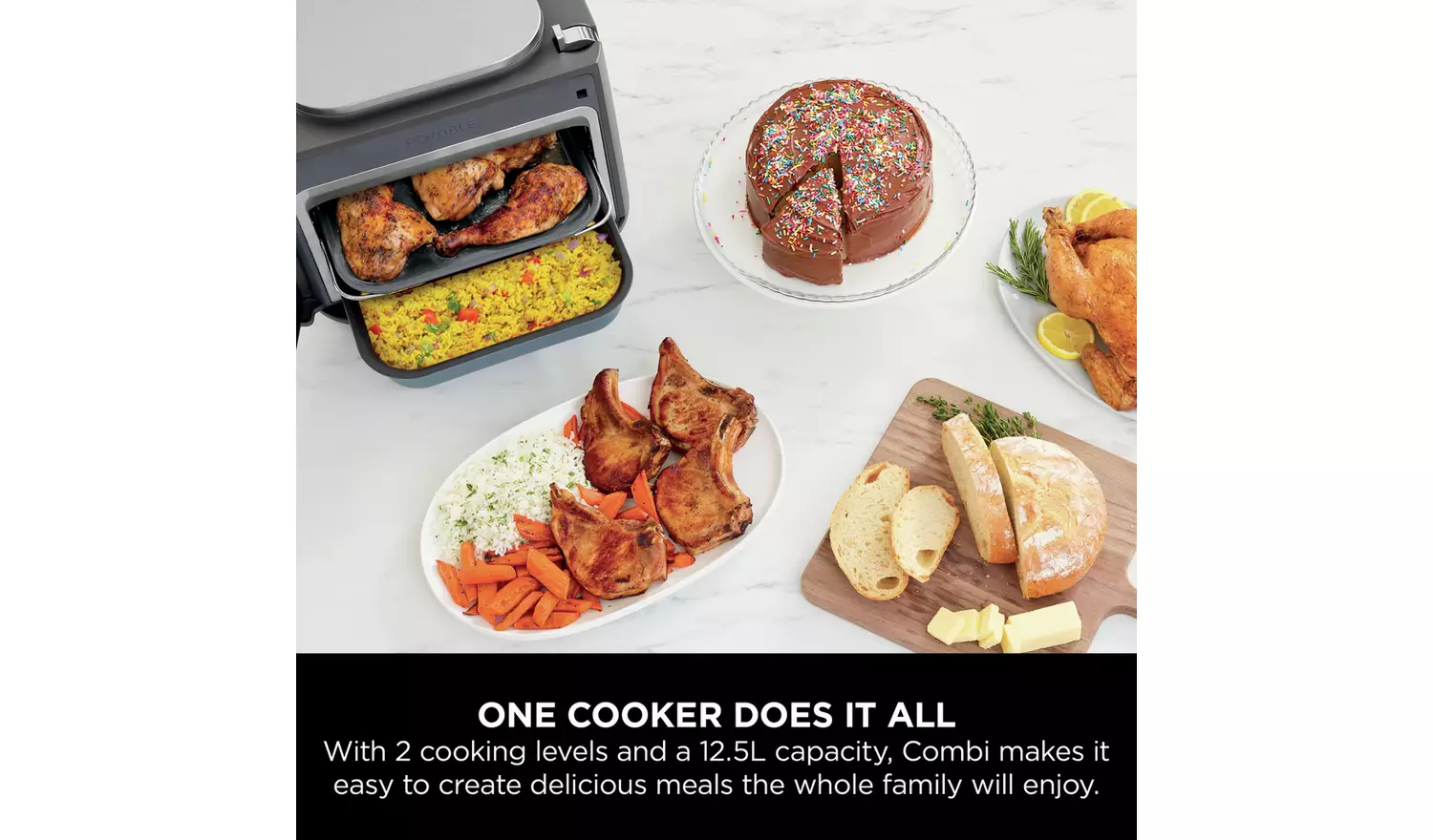 Ninja Combi 12 in 1 12.5L Digital Multi Cooker - Grey