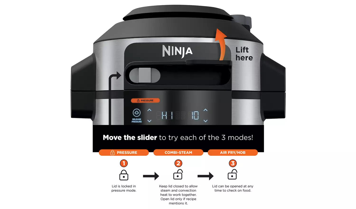 Ninja Foodi MAX 15-in-1 SmartLid 7.5L Multi Cooker Air Fryer