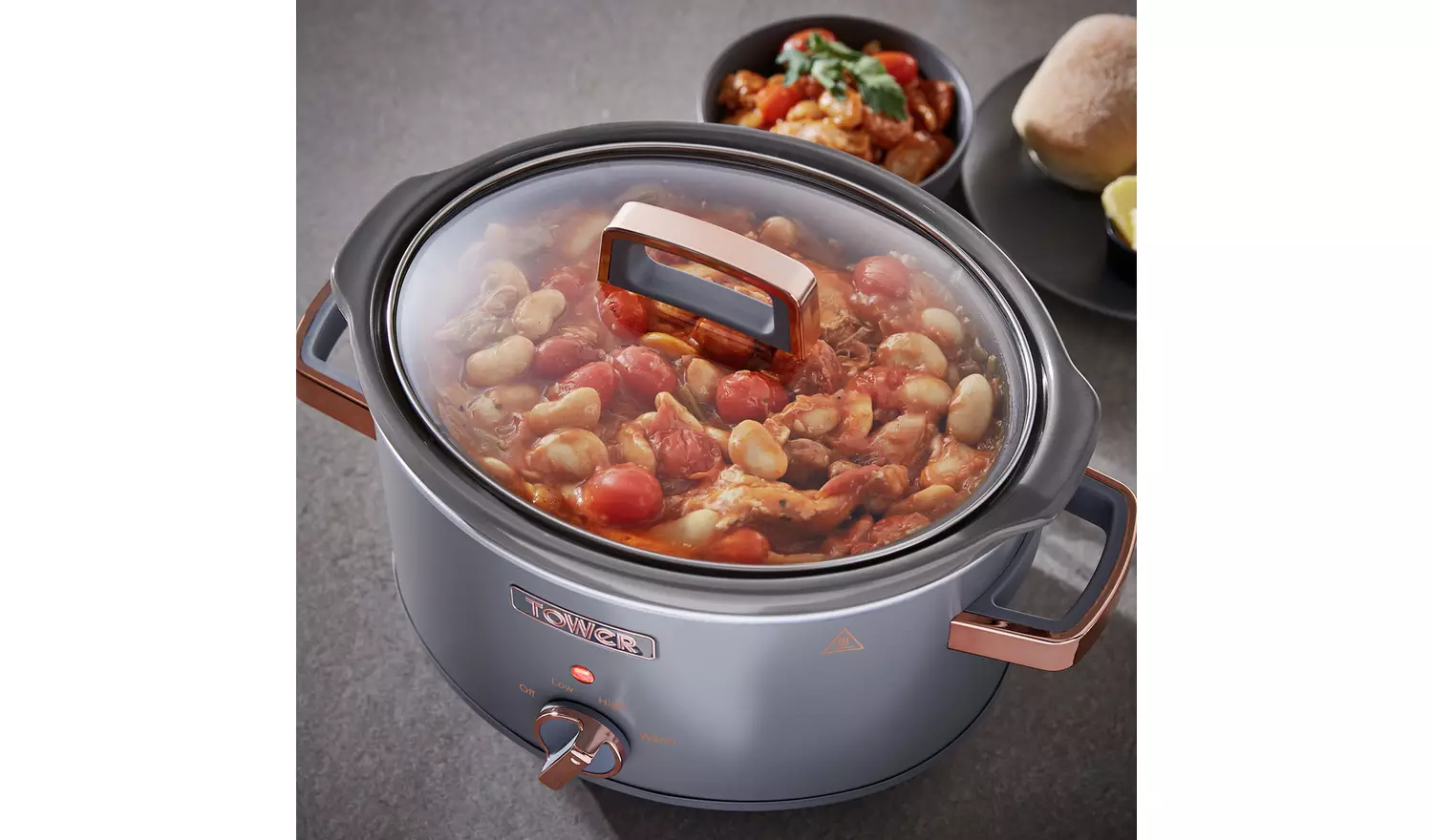 Tower Cavaletto 3.5L Slow Cooker - Grey