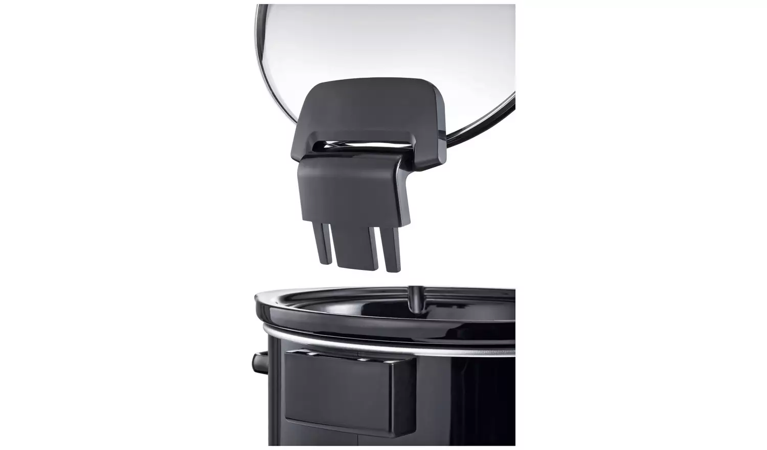 Crockpot 4.7L Hinged Lid Digital Slow Cooker - Black