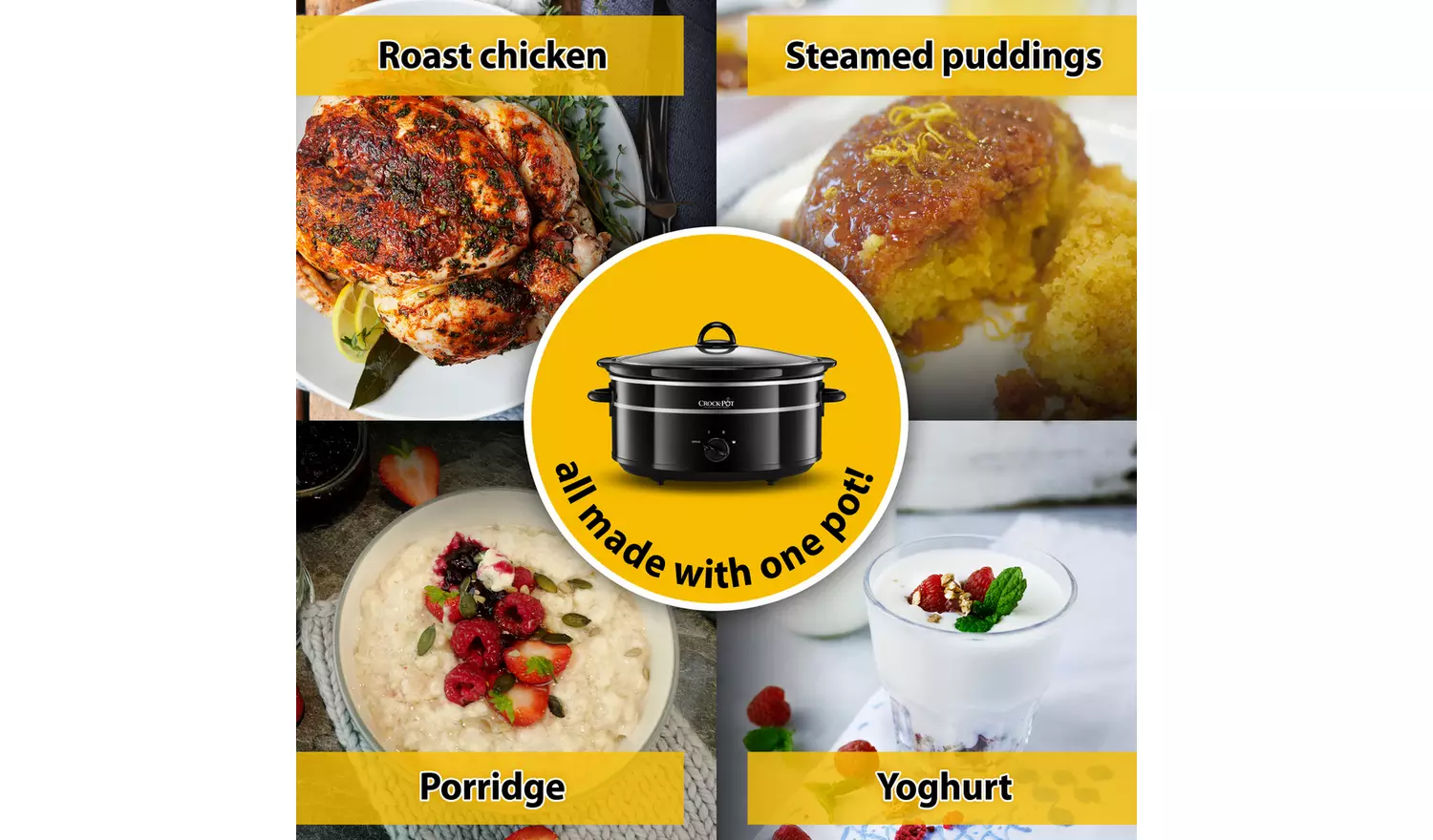 Crockpot 6.5L Slow Cooker - Black