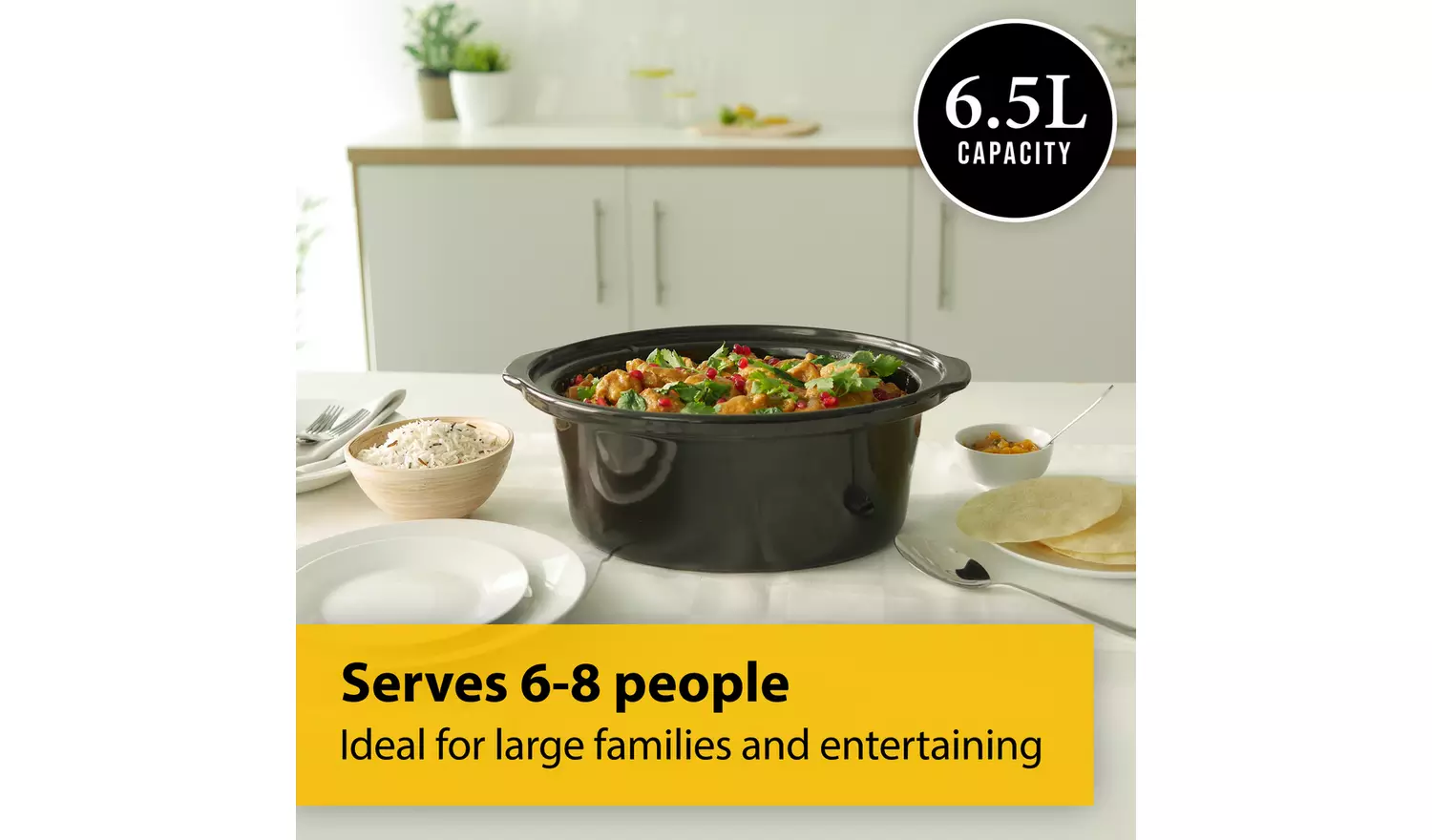 Crockpot 6.5L Slow Cooker - Black
