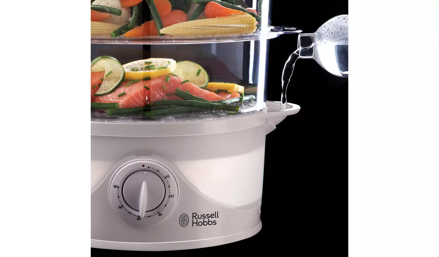 Russell Hobbs 3 Tier Plastic Food Steamer 21140