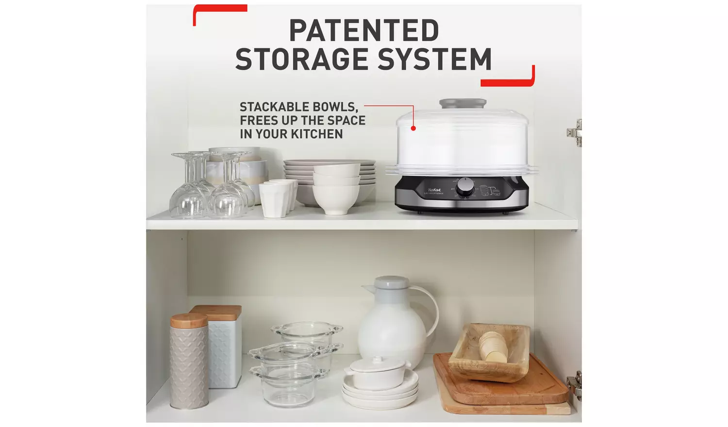 Tefal VC204865 Ultracompact 3 Bowl Steamer - Black