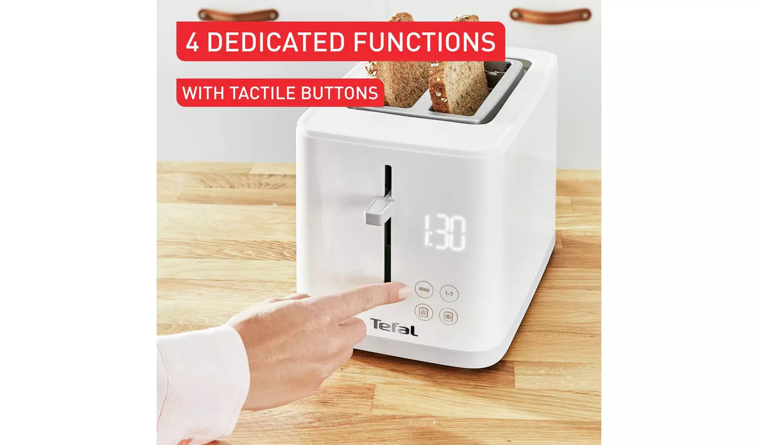 Tefal TT6931G0 Sense 2 Slice Toaster - White