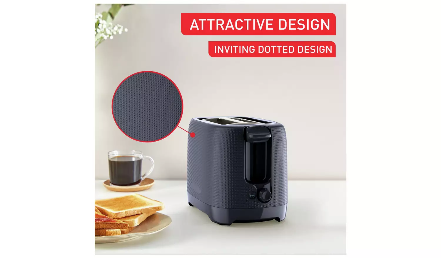 Tefal TT2M08G0 Morning 2 Slice Toaster - Navy