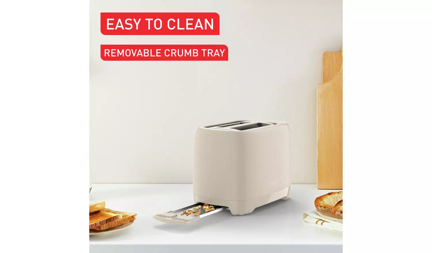 Tefal TT2M0BG0 Morning 2 Slice Toaster - Cream