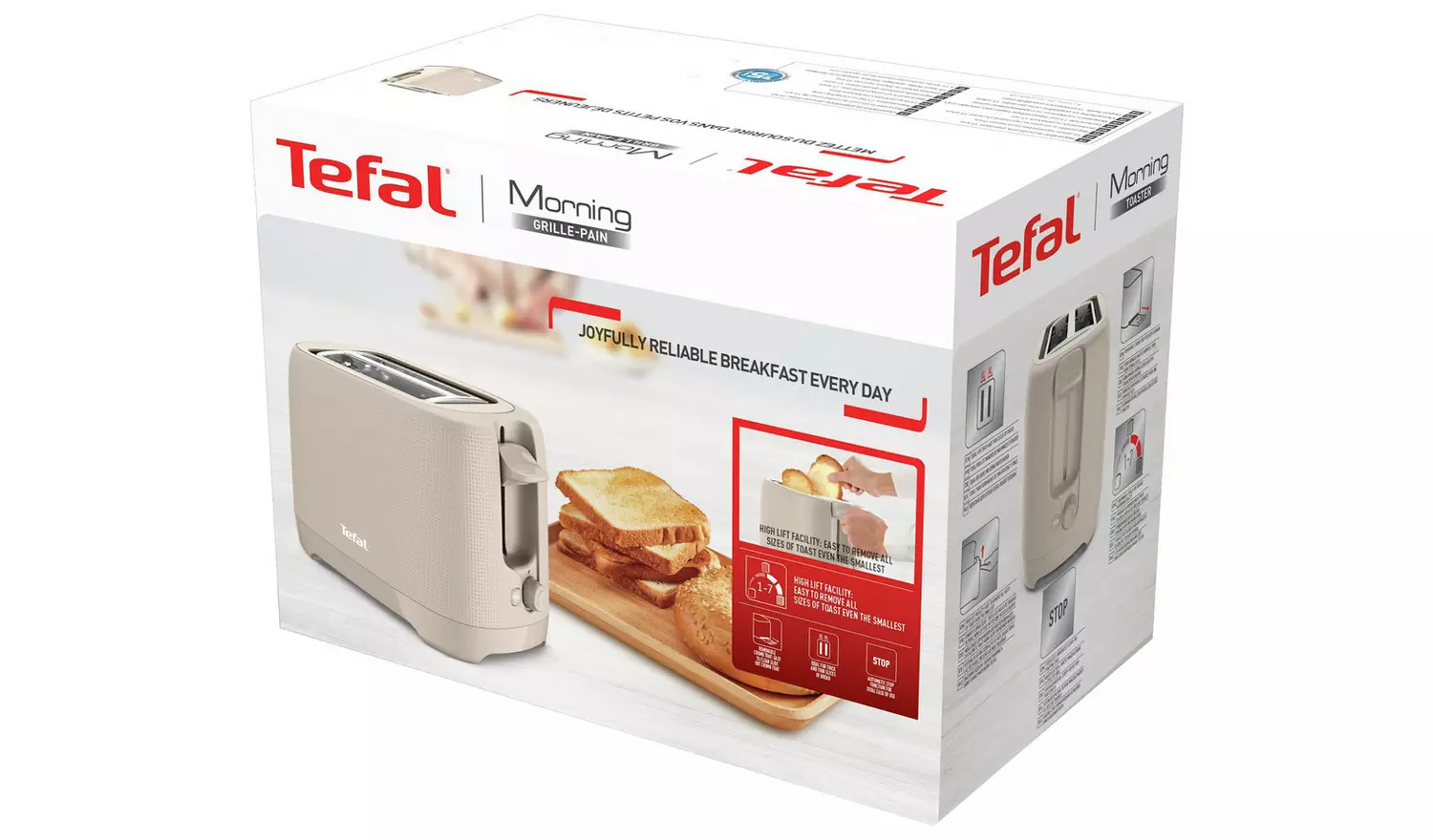 Tefal TT2M0BG0 Morning 2 Slice Toaster - Cream
