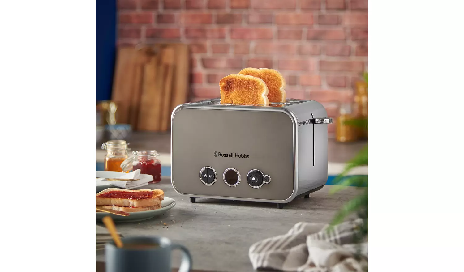 Russell Hobbs Luna 2 Slice Titanium Toaster 26432
