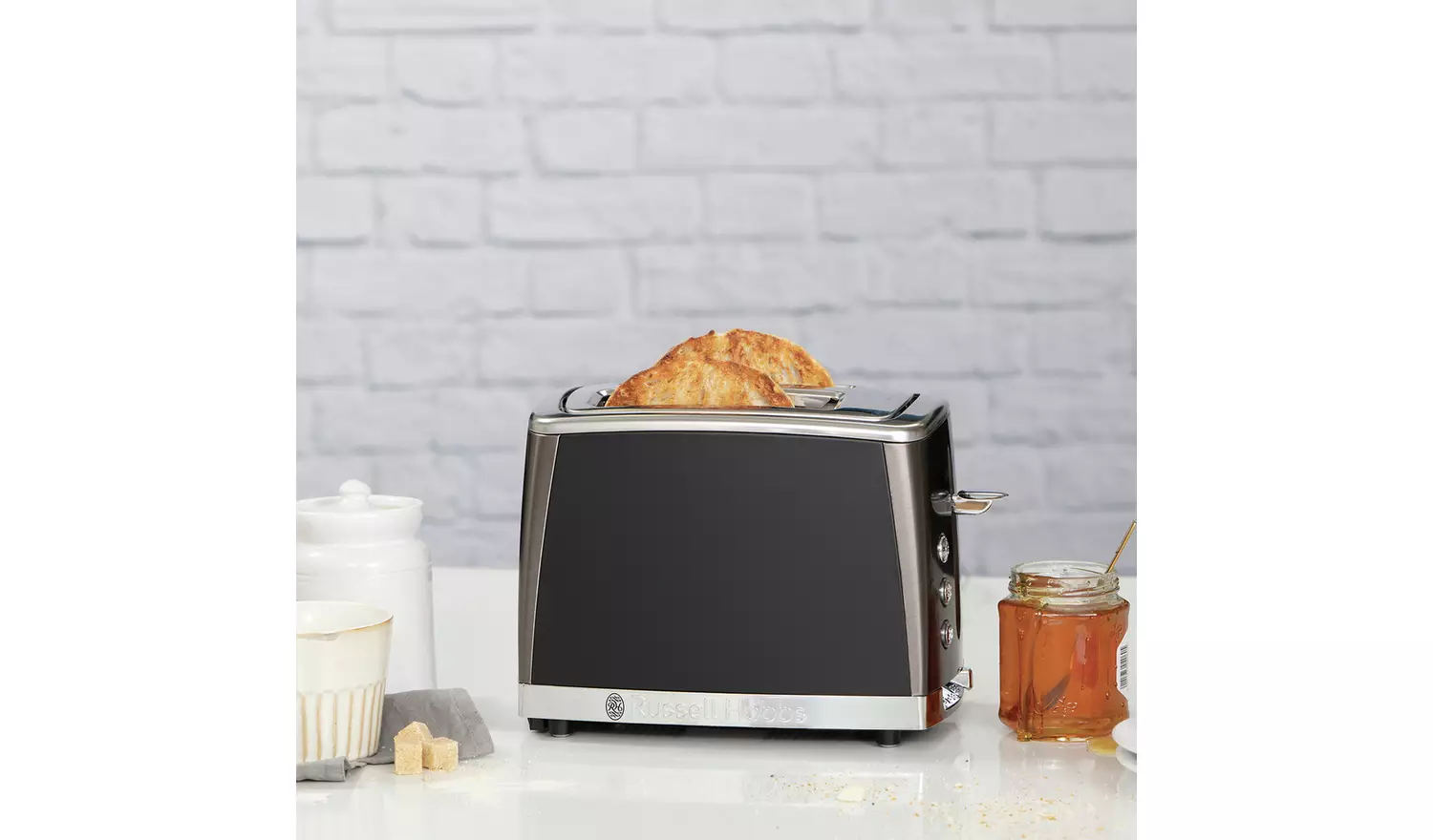 Russell Hobbs Luna 2 Slice Matte Black Toaster 26150