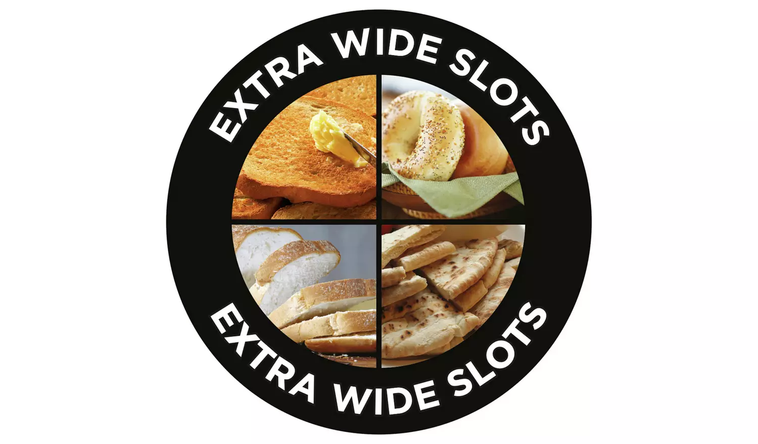 Russell Hobbs Luna 2 Slice Matte Black Toaster 26150