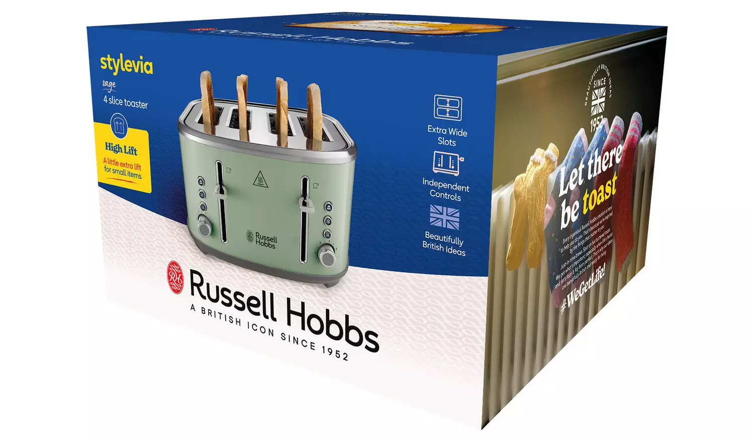 Russell Hobbs Stylevia 4 Slice Sage Toaster 26294