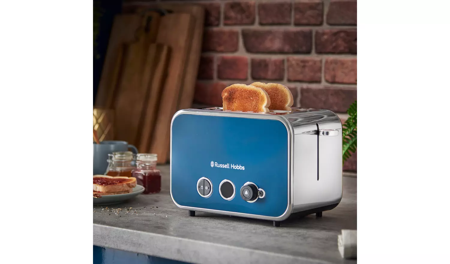Russell Hobbs Luna 2 Slice Ocean Blue Toaster 26431