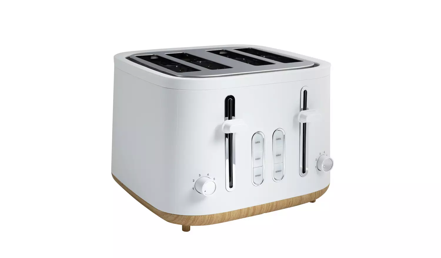 Cookworks T3225BE Scandi Style 4 Slice Toaster - White
