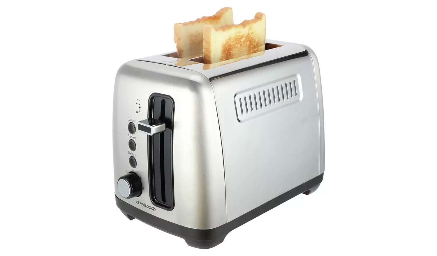 Cookworks 2 Slice Toaster - Stainless Steel