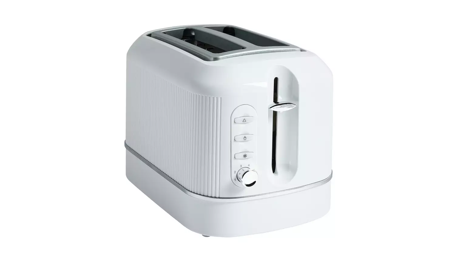 Cookworks Texture Tilly 2 Slice Toaster - White