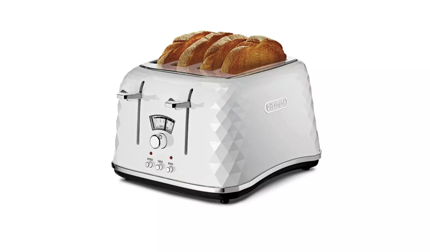 De'Longhi CTJ4003 Brillante 4 Slice Toaster - White