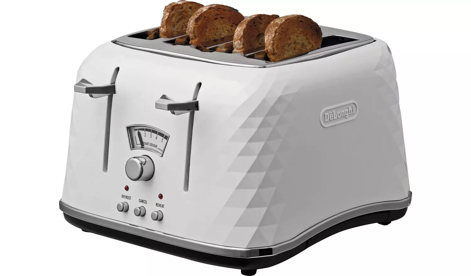 De'Longhi CTJ4003 Brillante 4 Slice Toaster - White