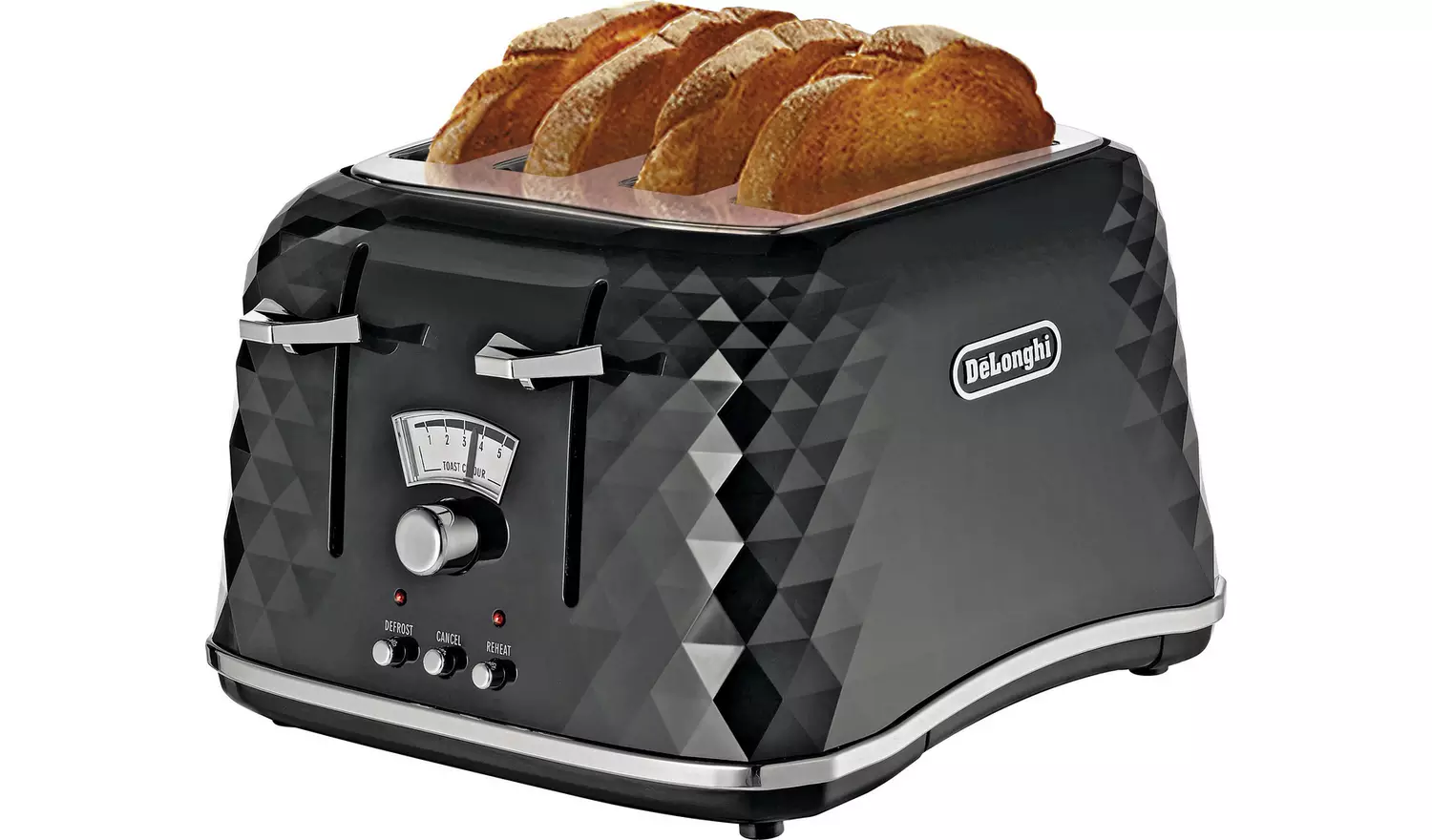 De'Longhi CTJ4003 Brillante 4 Slice Toaster - Black