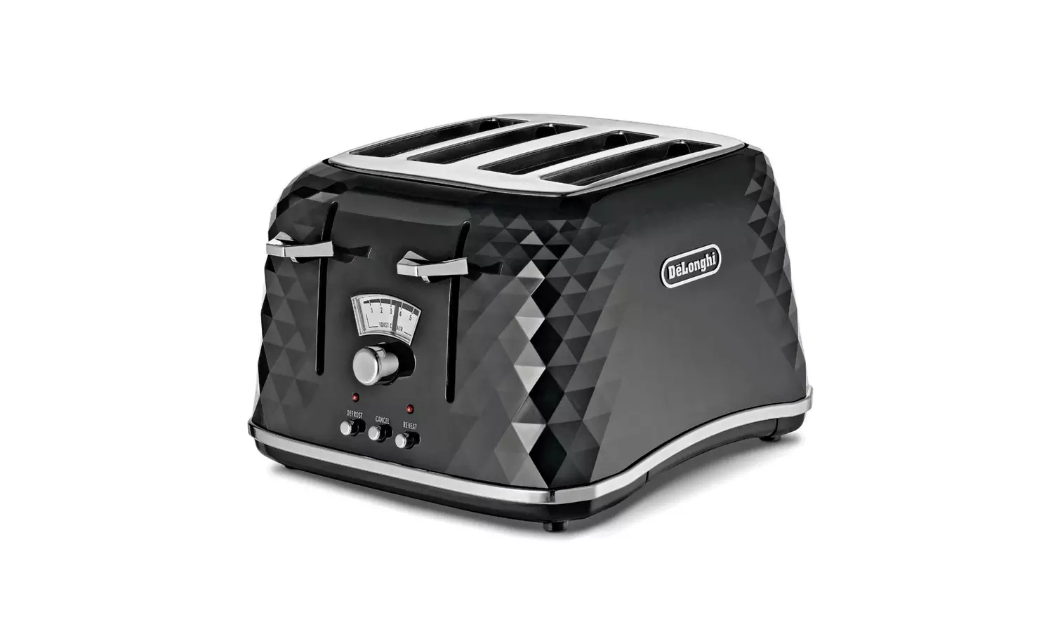 De'Longhi CTJ4003 Brillante 4 Slice Toaster - Black