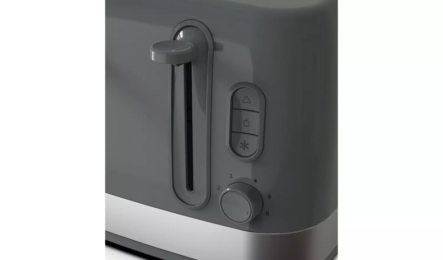 Cookworks Illuminated 4 Slice Toaster - Stone Grey