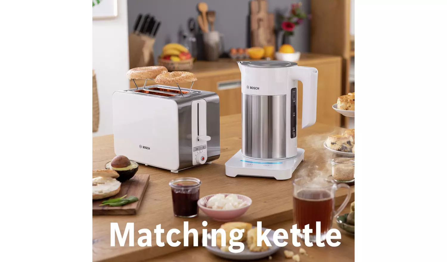 Bosch TAT7201GB Sky Styline 2 Slice Toaster - White