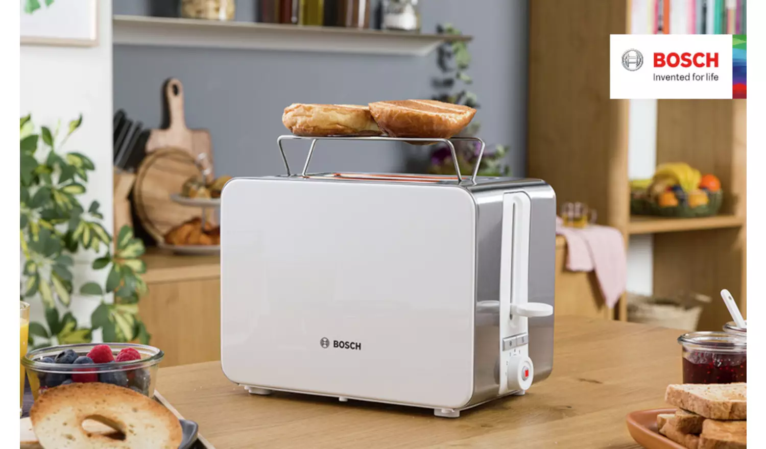 Bosch TAT7201GB Sky Styline 2 Slice Toaster - White