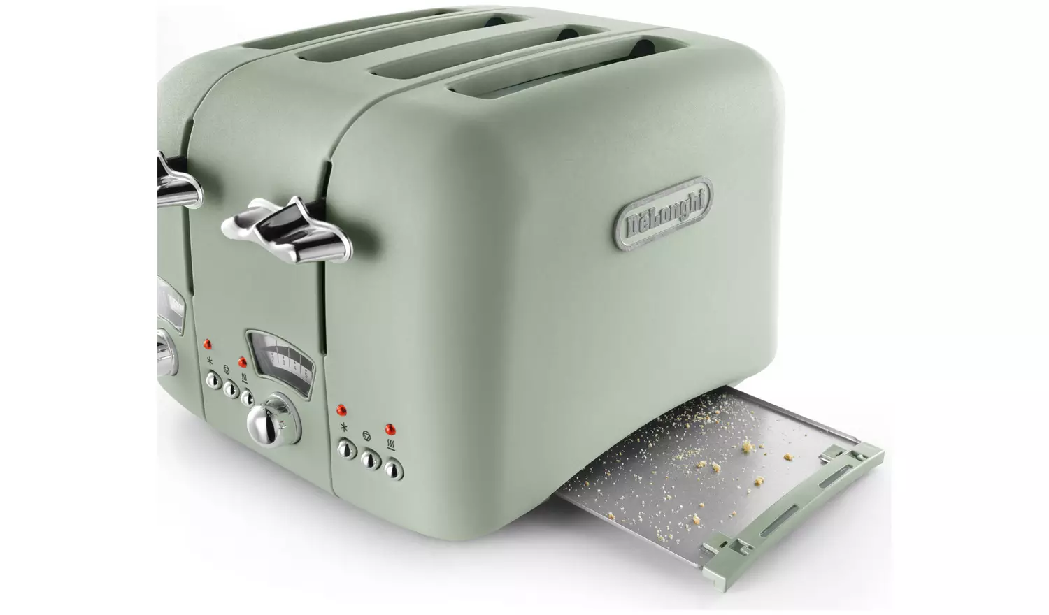De'Longhi CTO4.GR Argento Flora 4 Slice Toaster - Green