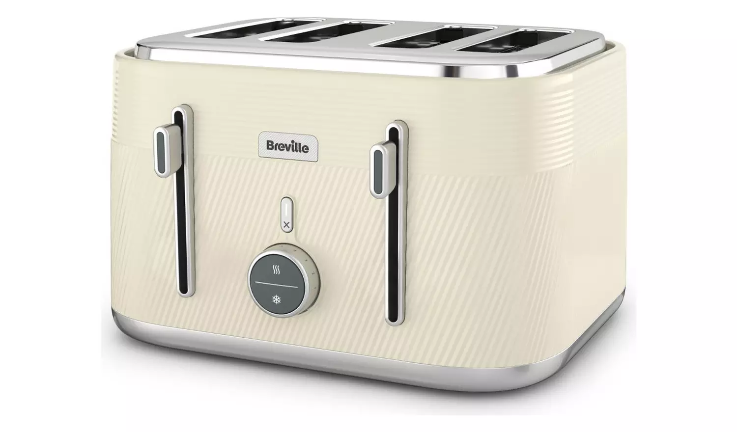 Breville Obliq VTT997 4-Slice Toaster - Cream