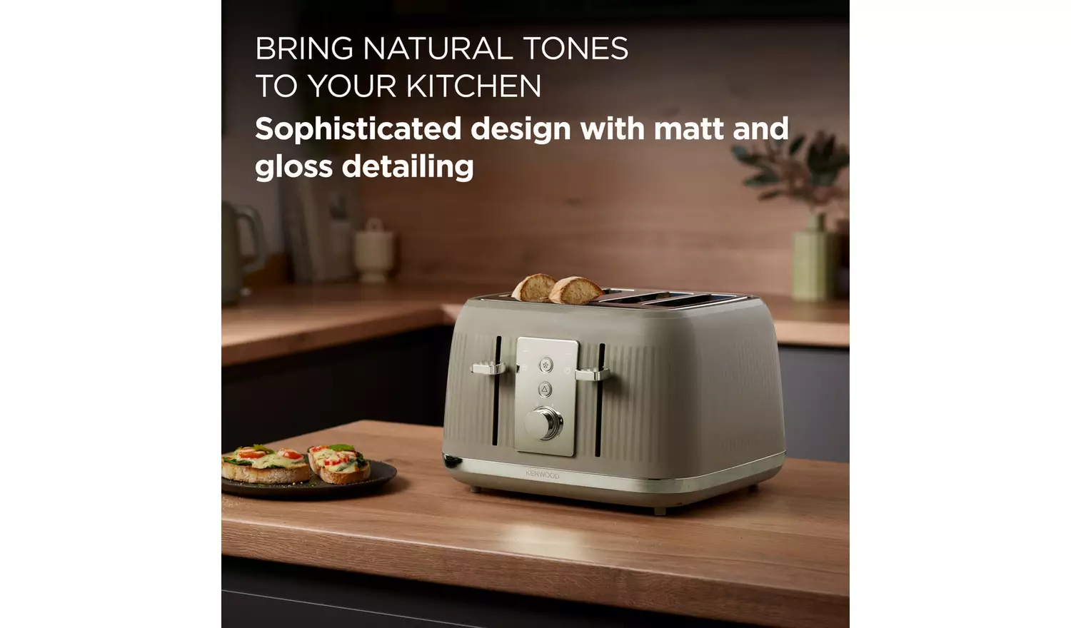 Kenwood TFP30.000GN Dusk 4 Slice Toaster - Olive Green