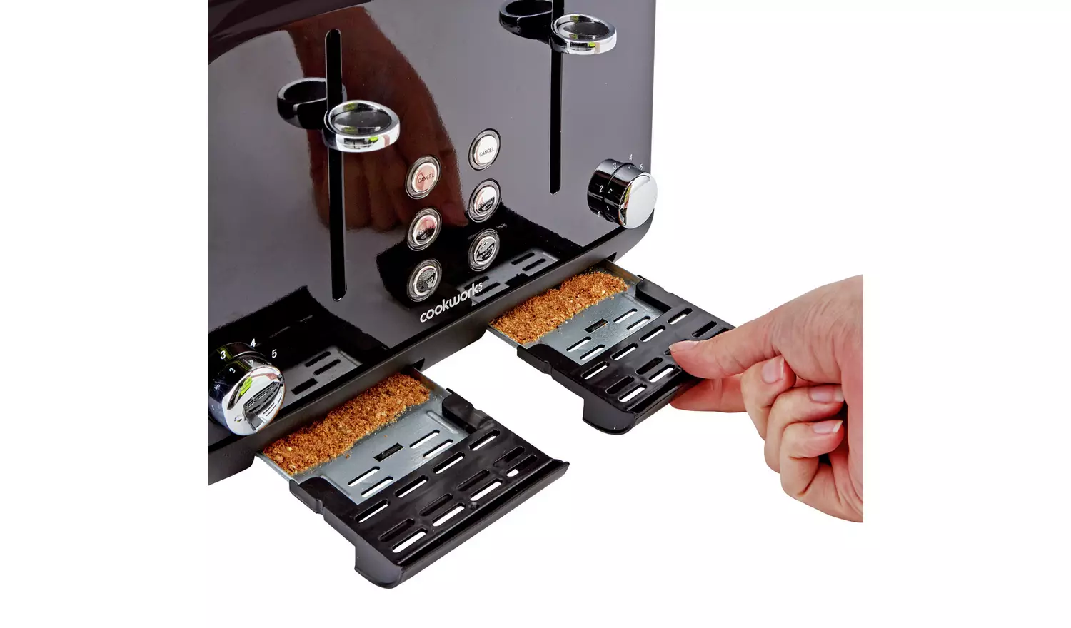 Cookworks Pyramid 4 Slice Toaster - Black