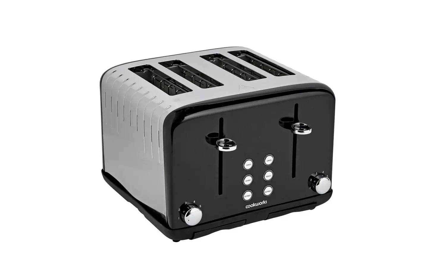 Cookworks Pyramid 4 Slice Toaster - Black
