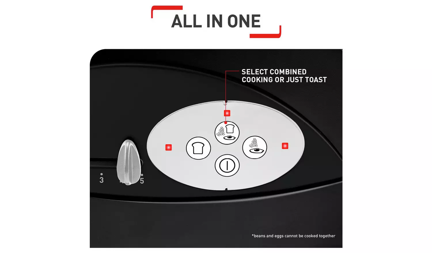 Tefal TT552842 Toast 'n' Egg 'n' Beans 2 Slice Toaster