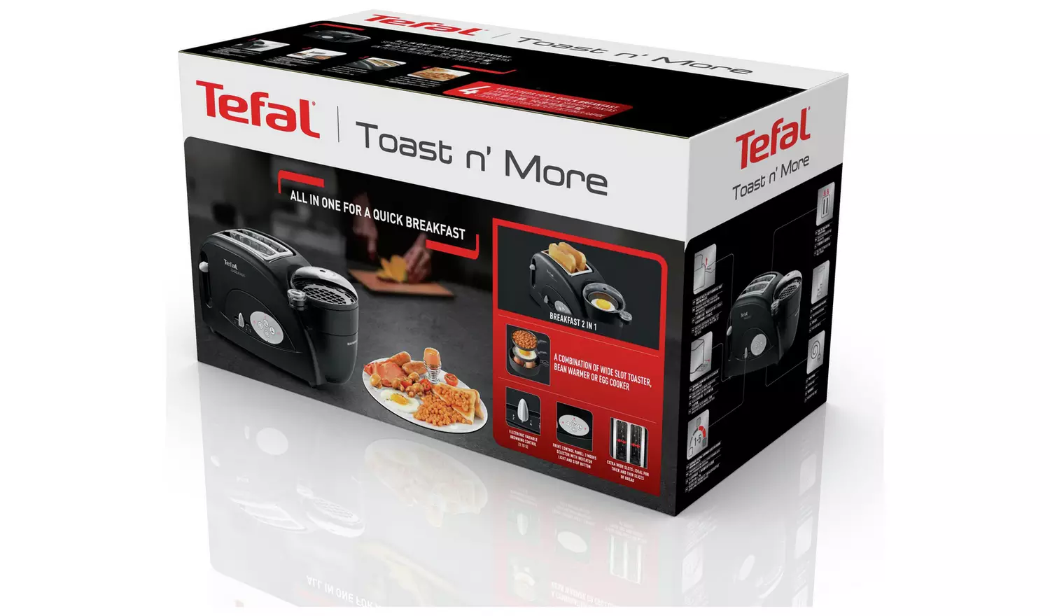 Tefal TT552842 Toast 'n' Egg 'n' Beans 2 Slice Toaster