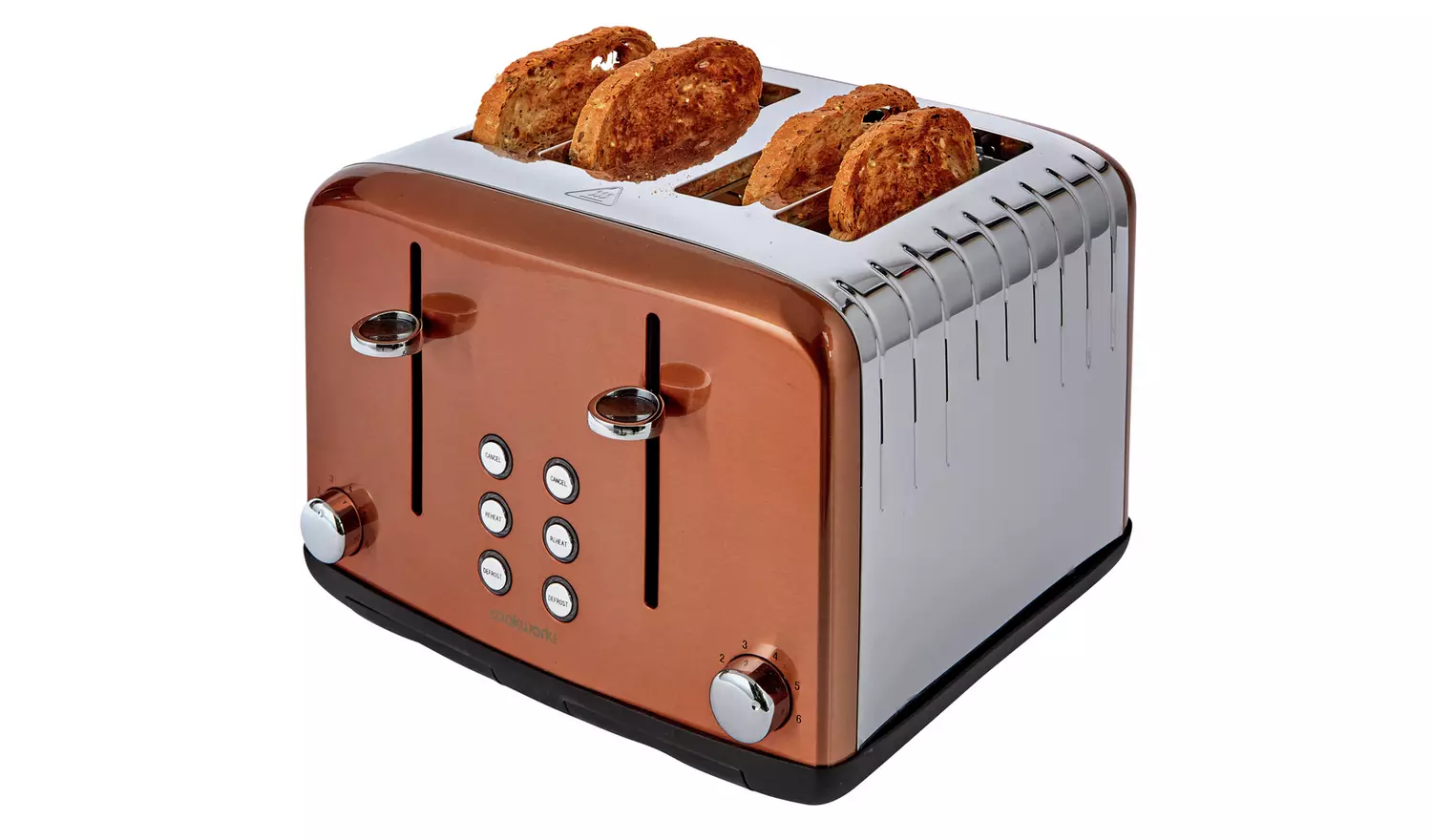 Cookworks Pyramid 4 Slice Toaster - Copper
