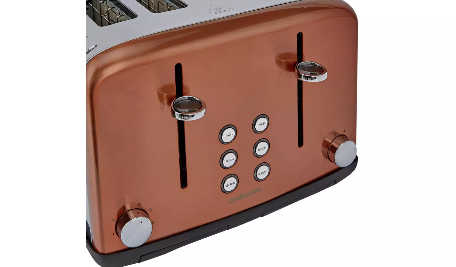 Cookworks Pyramid 4 Slice Toaster - Copper