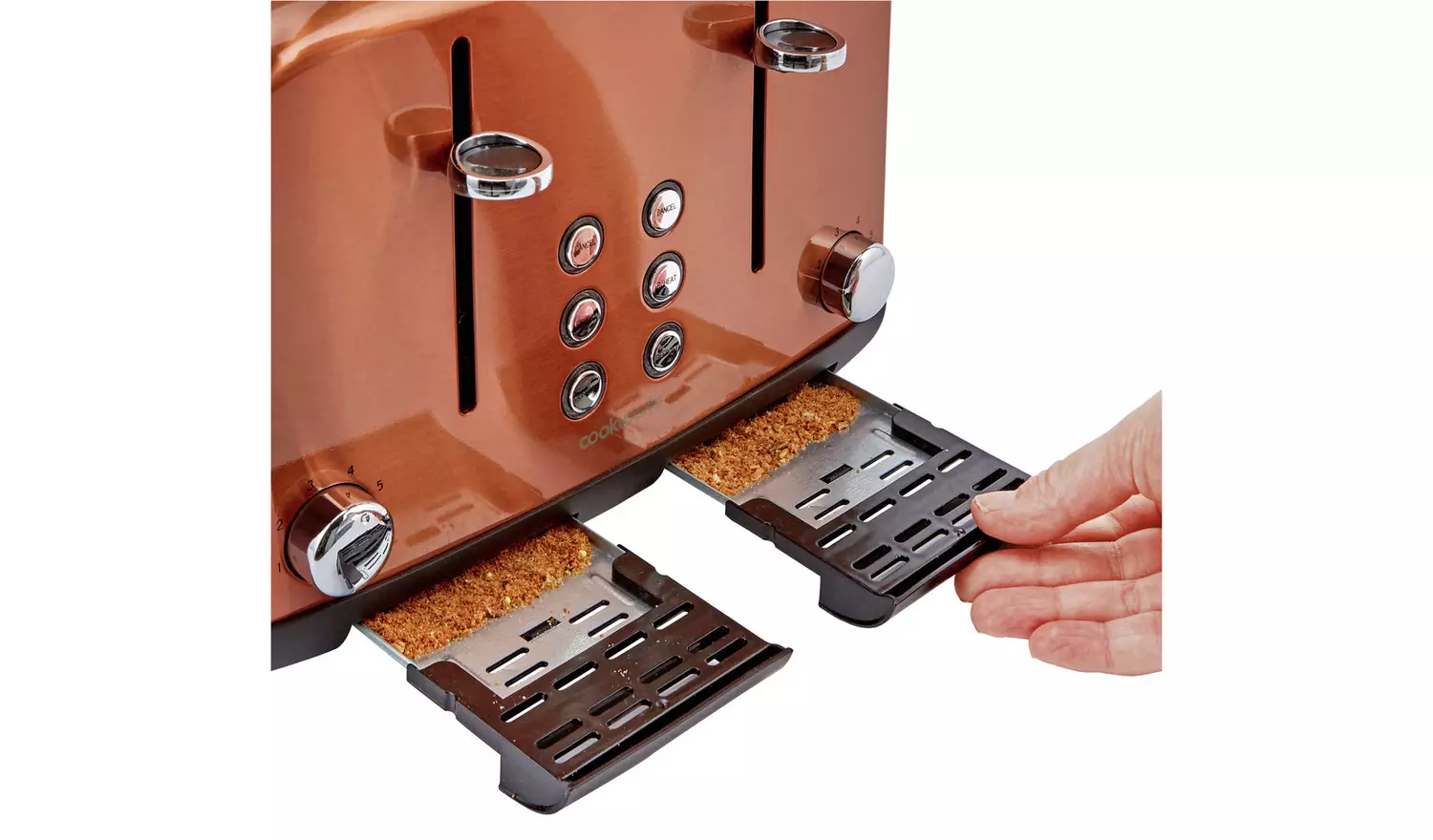 Cookworks Pyramid 4 Slice Toaster - Copper
