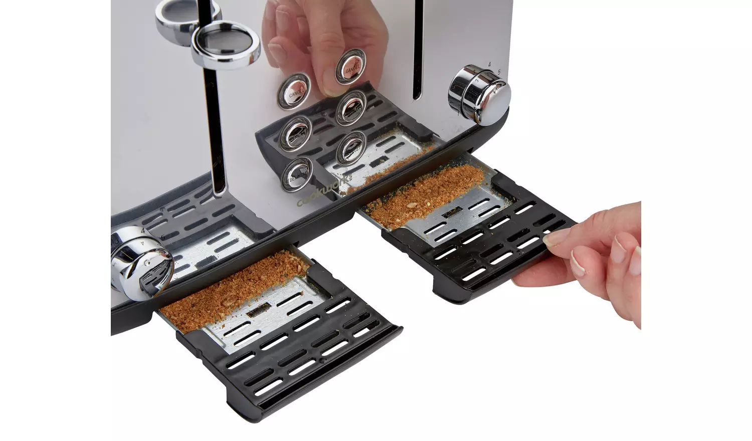 Cookworks Pyramid 4 Slice Toaster - Stainless Steel