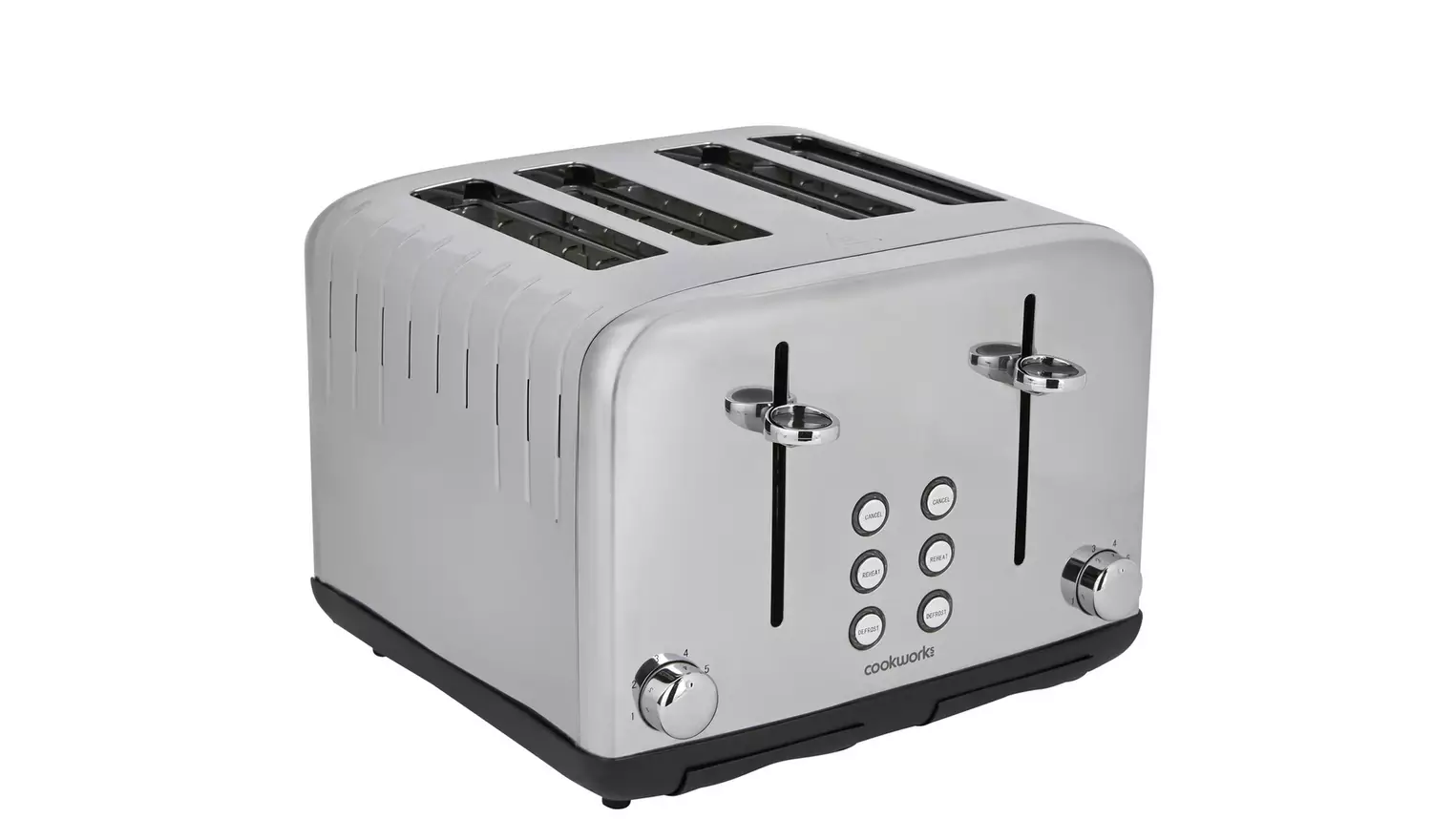 Cookworks Pyramid 4 Slice Toaster - Stainless Steel