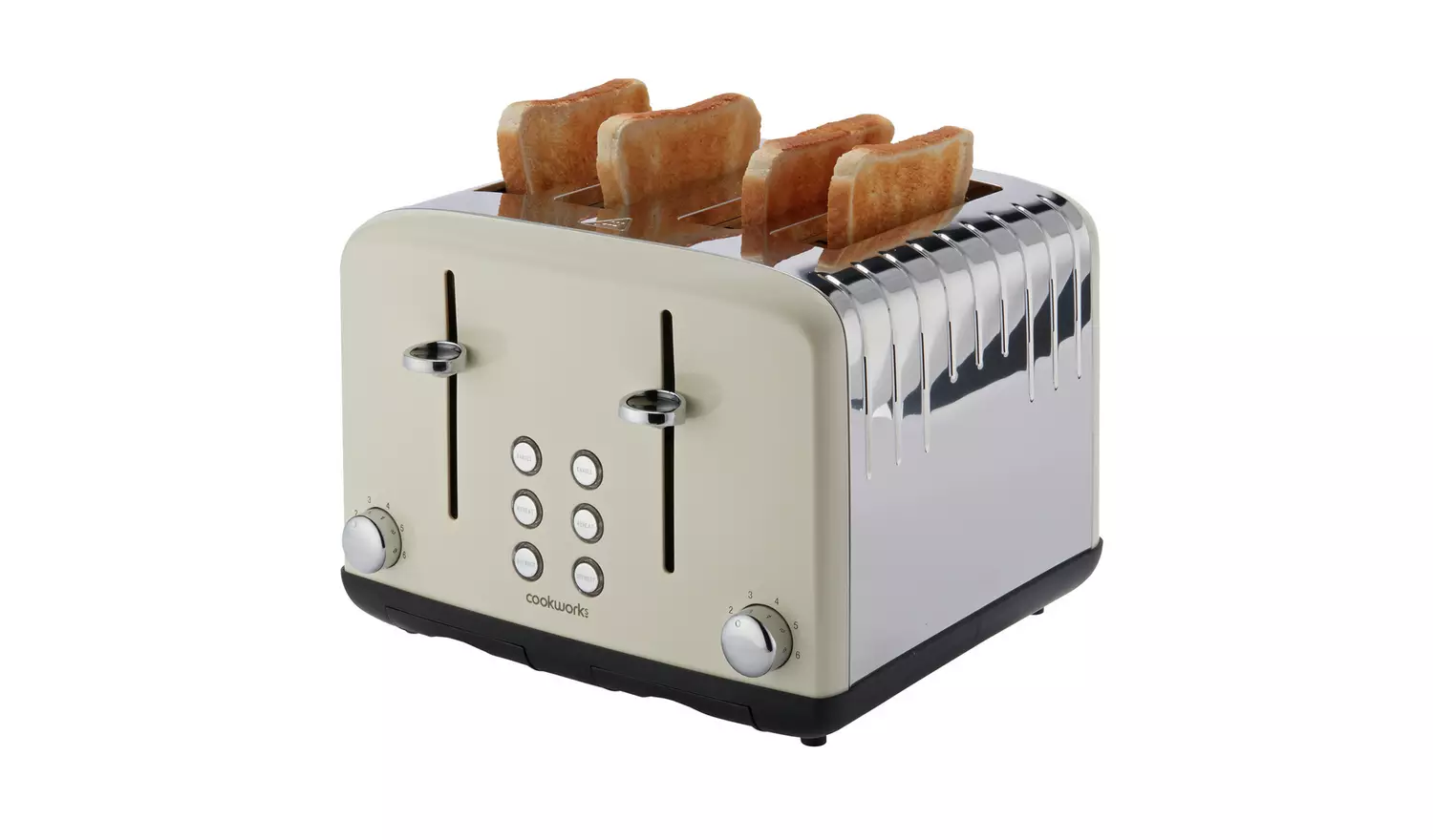 Cookworks Pyramid 4 Slice Toaster - Almond