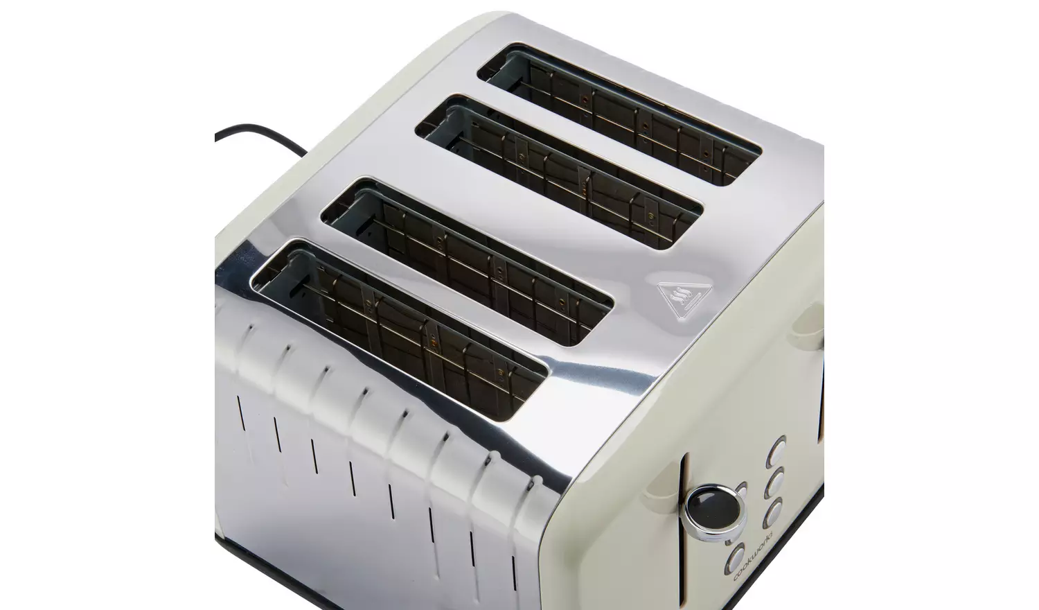 Cookworks Pyramid 4 Slice Toaster - Almond