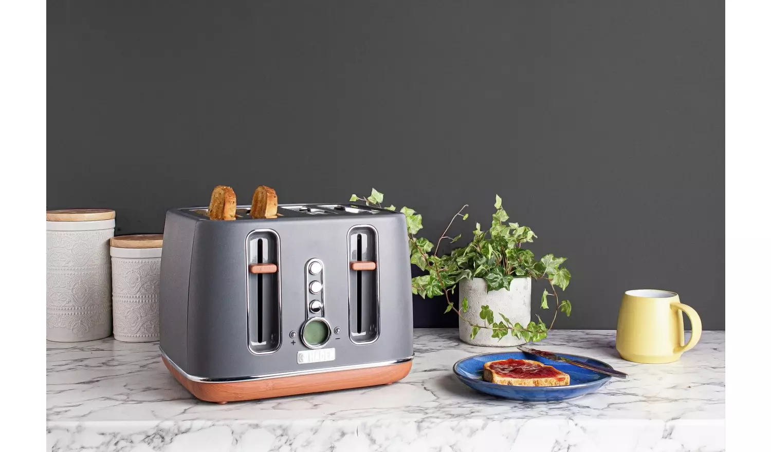 Haden 201317 Dorchester 4 Slice Toaster - Grey