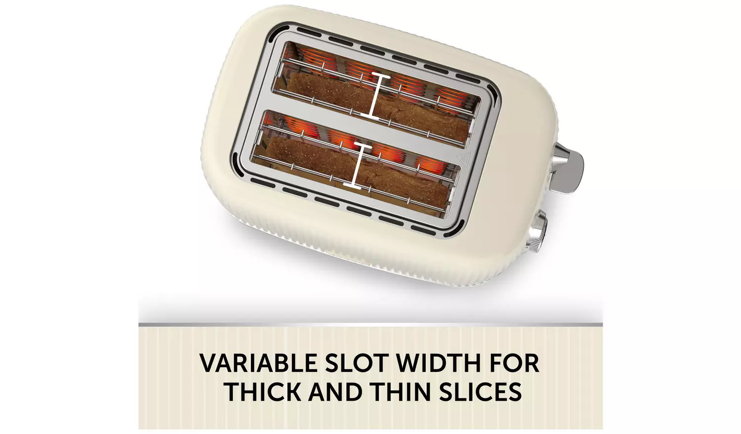 Breville VTR003 Bold 2 Slice Toaster - Cream and Silver