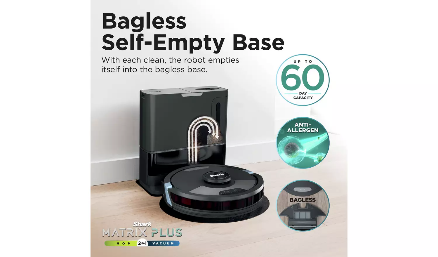 Shark Matrix Plus 2in1 Self-Empty Robot Vacuum Cleaner & Mop
