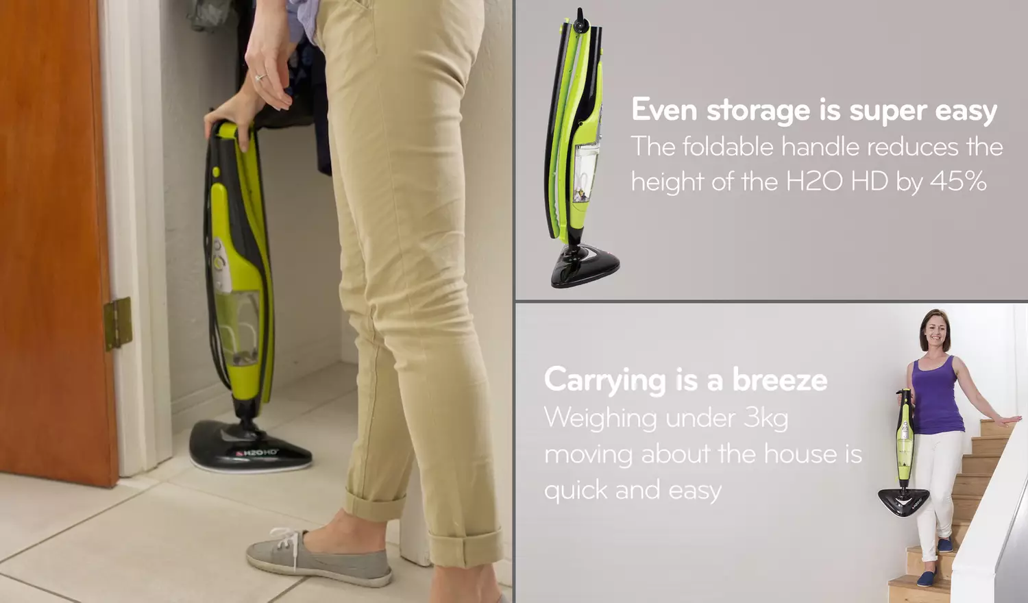H2O HD 5-in-1 Steam Mop and Handheld Steam Cleaner